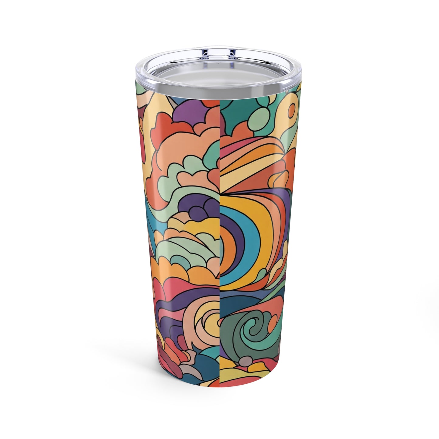 20 Ounce Stainless Steel Tumbler With Double Wall Vacuum Insulation Vibrant Printed Coffee Cup For Everyday