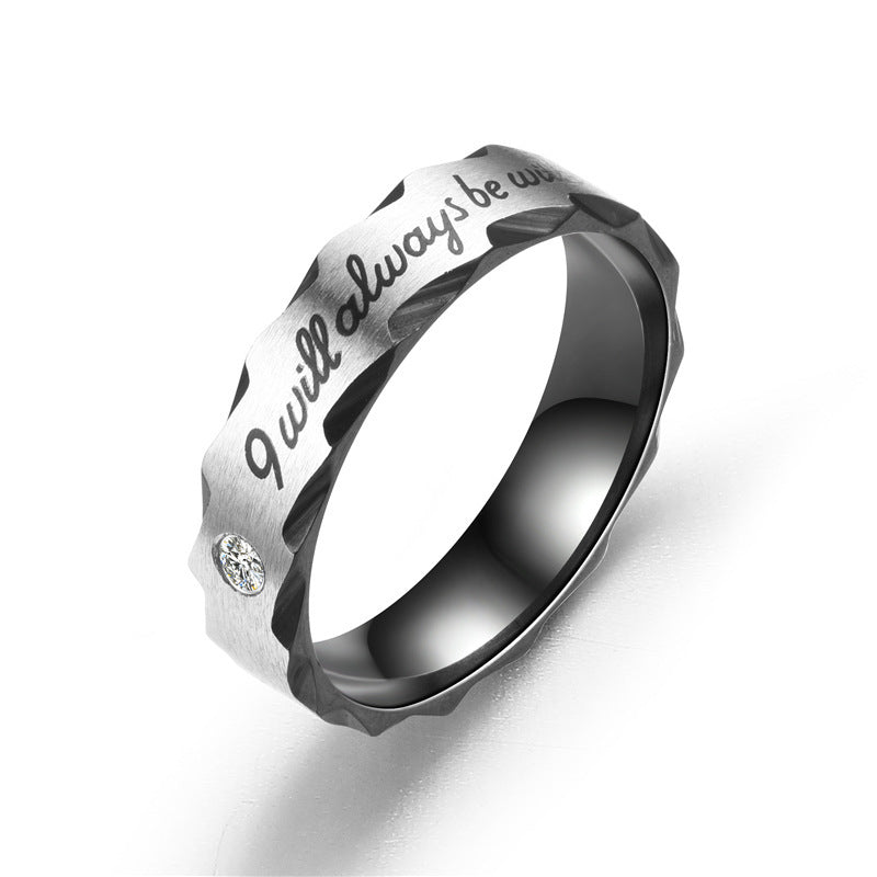 Couple Rings Stainless Steel Floral Design Matching Promise Rings For Women Men Durable Elegant Jewelry Anniversary