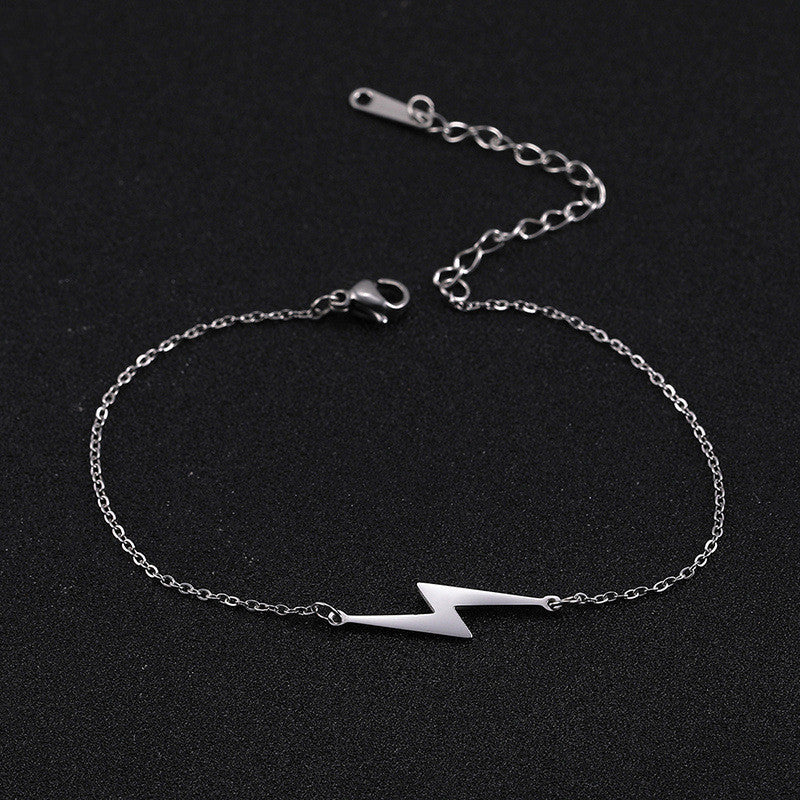Women Titanium Lightning Bolt Bracelet Radiation Protection
