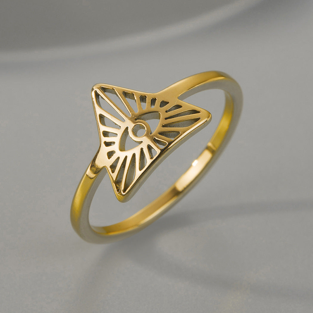 Stainless Steel Ring Simple Fashionable Design Natural Everyday Ring Durable Gold Steel Color Natural Everyday