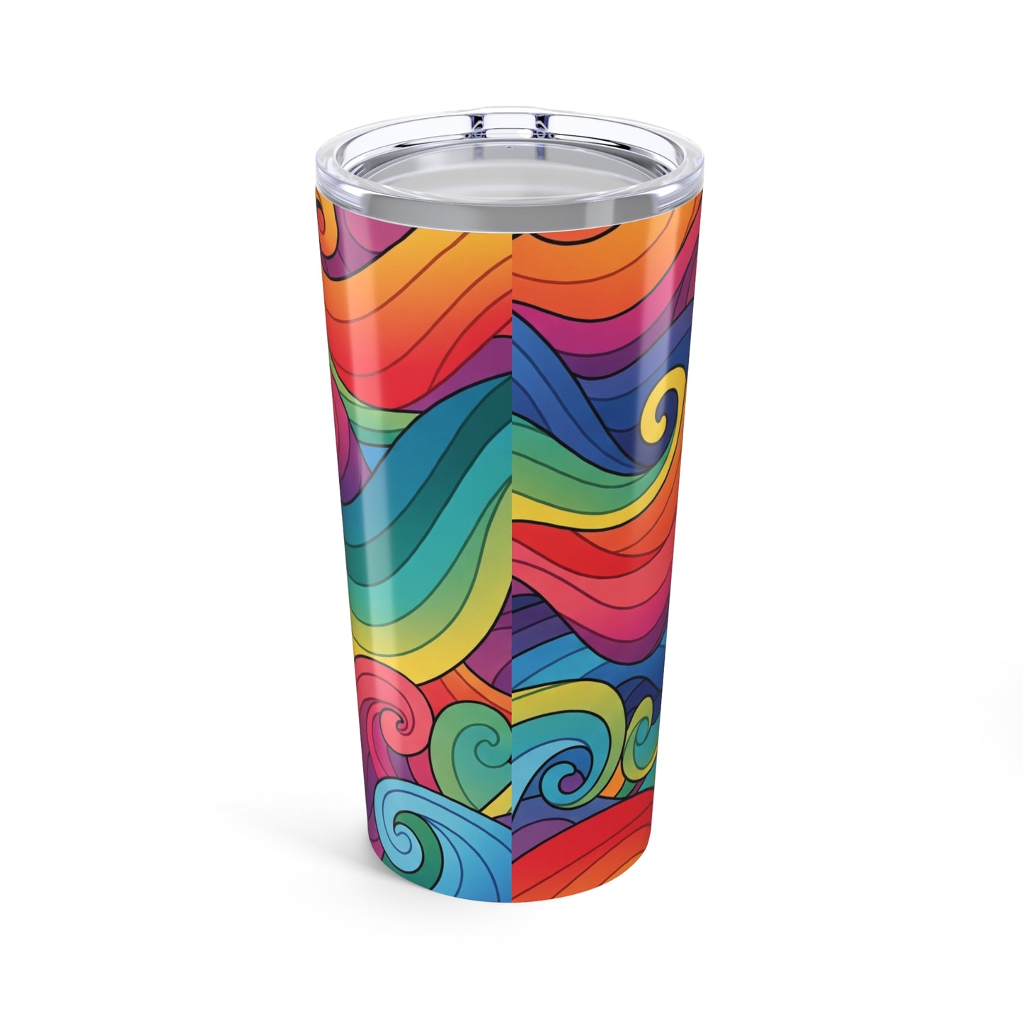 20 Oz Metal Travel Mug Printed Design Double Wall Vacuum Insulation Spill Resistant Coffee Tea Drinkware