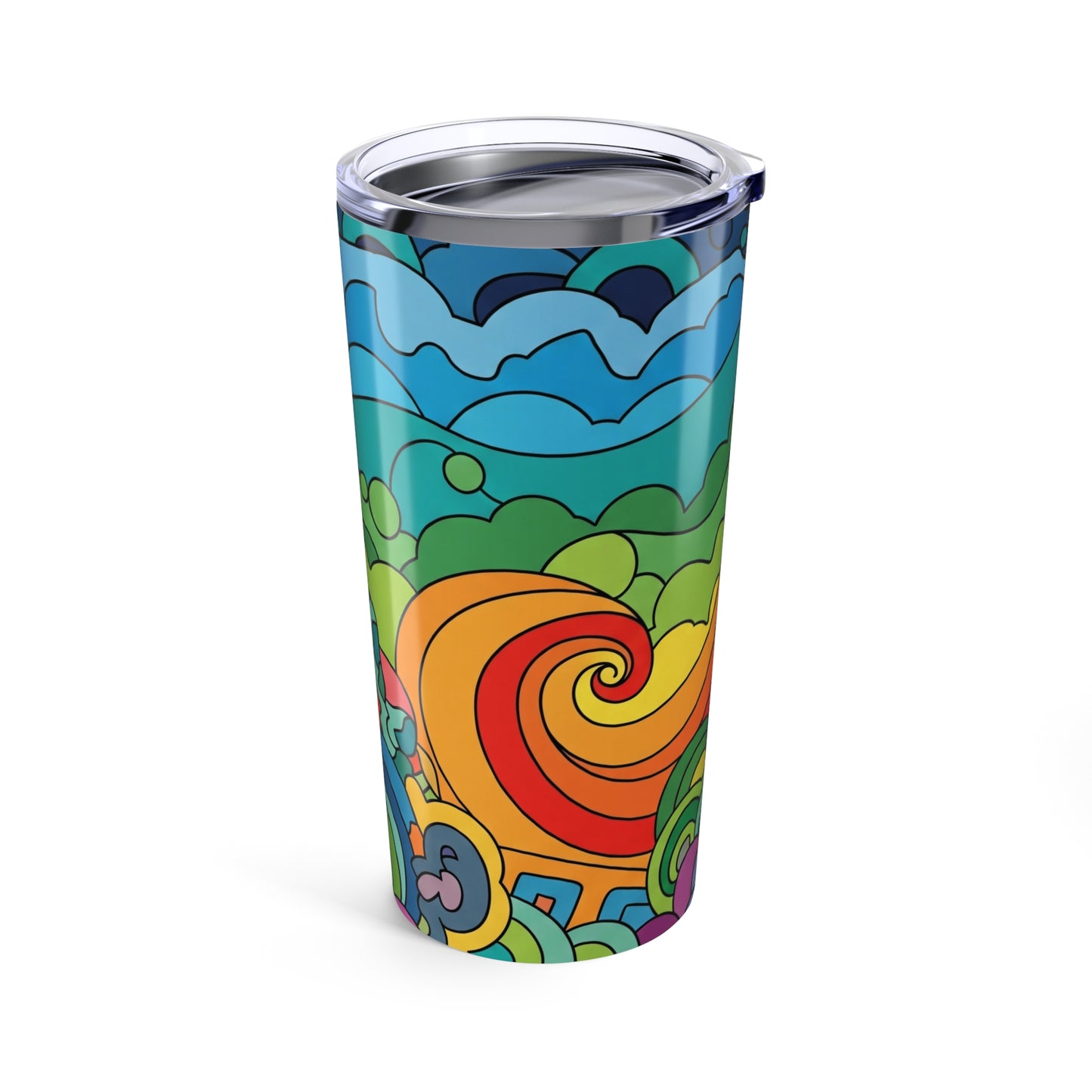 20oz Stainless Steel Tumbler With Double Wall Vacuum Insulation Leak Proof Lid Printed For Hot And Cold Drinks