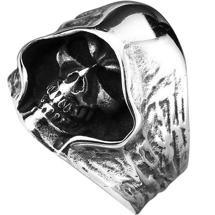 Mens Skull Ring Geometric Alloy Electroplated Jewelry Ring For Men Fashion Statement Gift Bold Accessory Wears Style