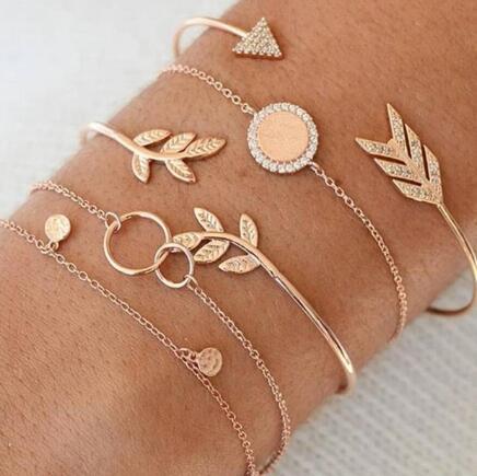 Womens Bracelet Sets Alloy Anklet Star Moon Design Romantic Jewelry For Women Girls Charm Fashion Elegant Cute