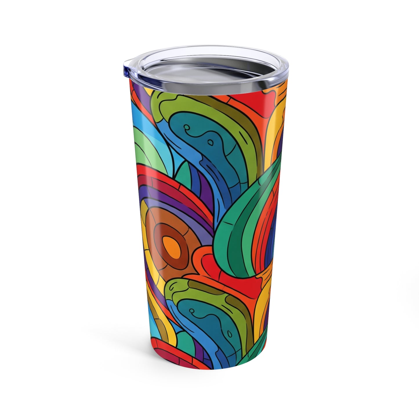 20oz Stainless Steel Travel Mug With Vibrant Printed Design Double Wall Vacuum Insulated Spill Resistant