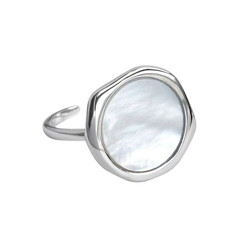 Geometric Circular Ring Adjustable Copper Electroplated Korean Jewelry For Everyday Wear For Everyday Wear Look