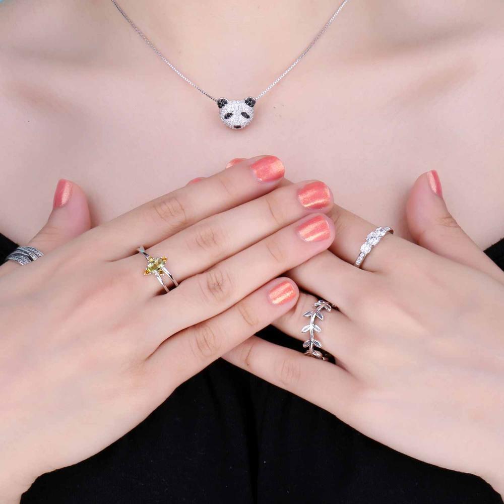 Simple And Delicate Leaf Shaped Copper Ring Inlay Zircon Inlaid Gems Unisex Natural Style Jewelry Sizes 6 7 8 9