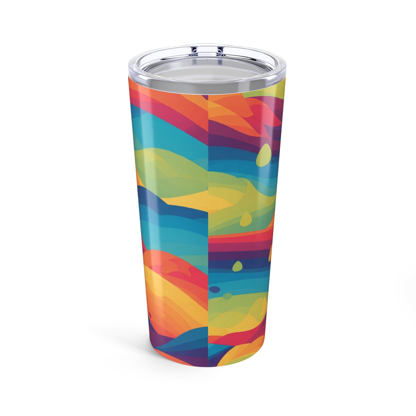 20 Oz Stainless Steel Tumbler With Double Wall Insulation Leak Proof BPA Free Printed Design For Hot And Cold