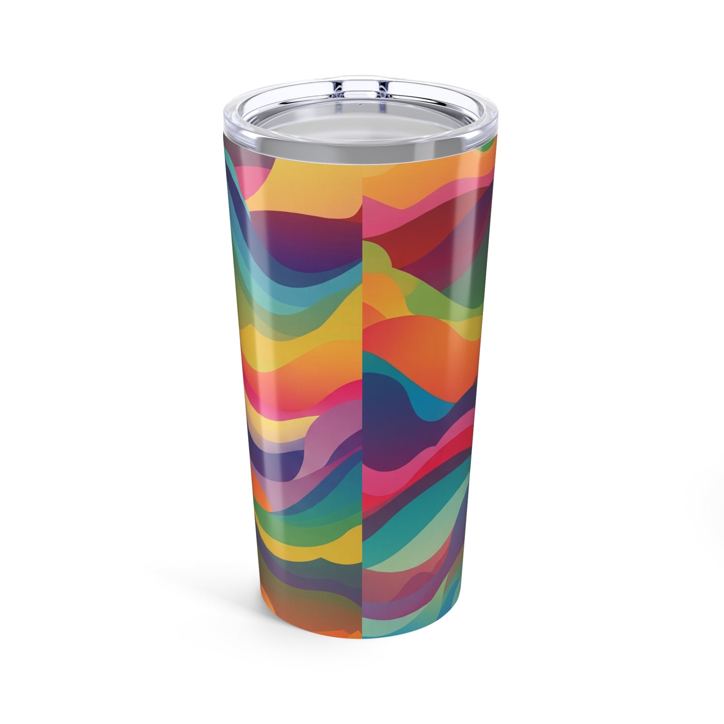 20 Ounce Steel Tumbler With Lid Vacuum Insulated Spill Resistant BPA Free Printed Drinkware For Hot And Cold