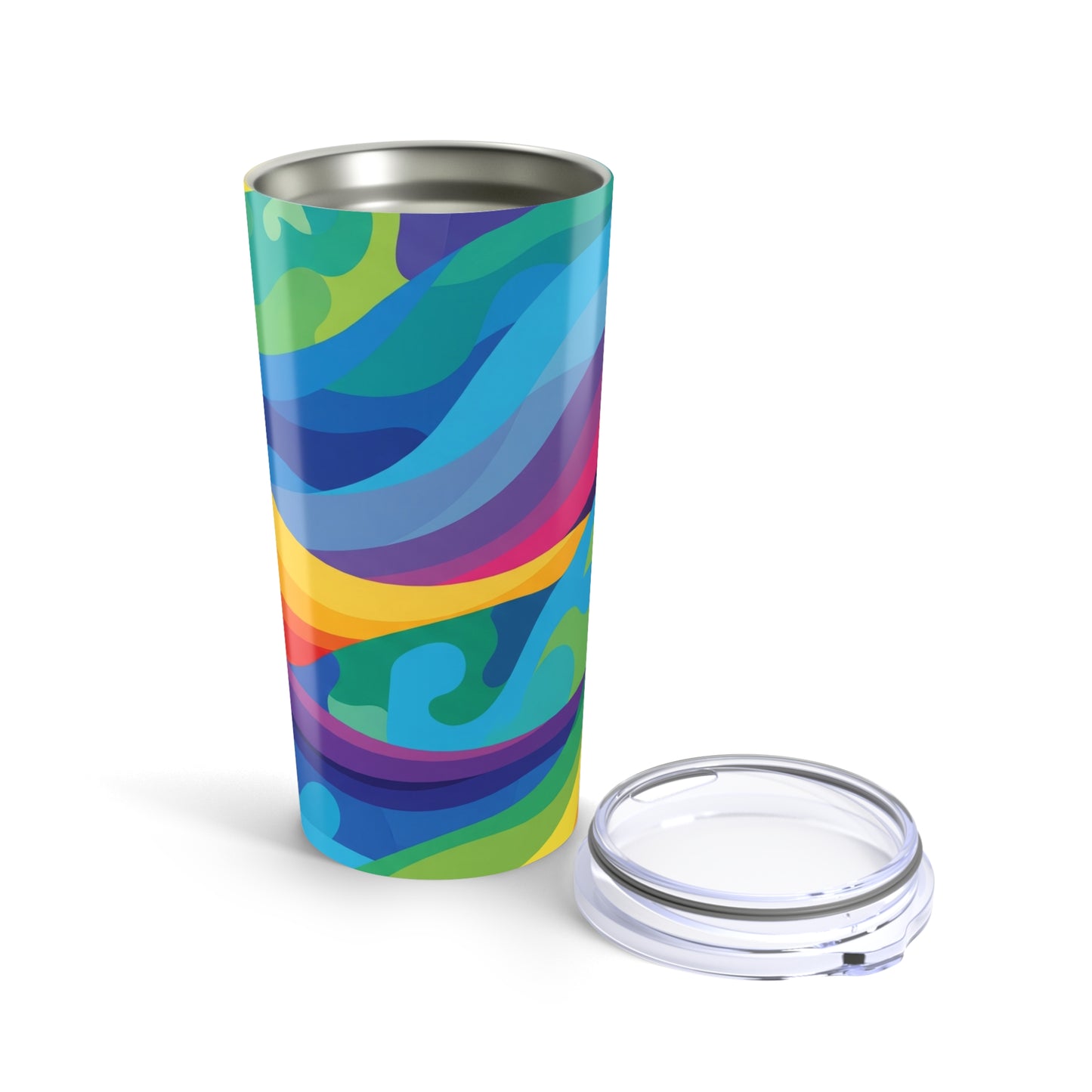 20oz Stainless Steel Travel Mug With Vibrant Printed Design Double Wall Vacuum Insulation Spill Proof Dishwasher