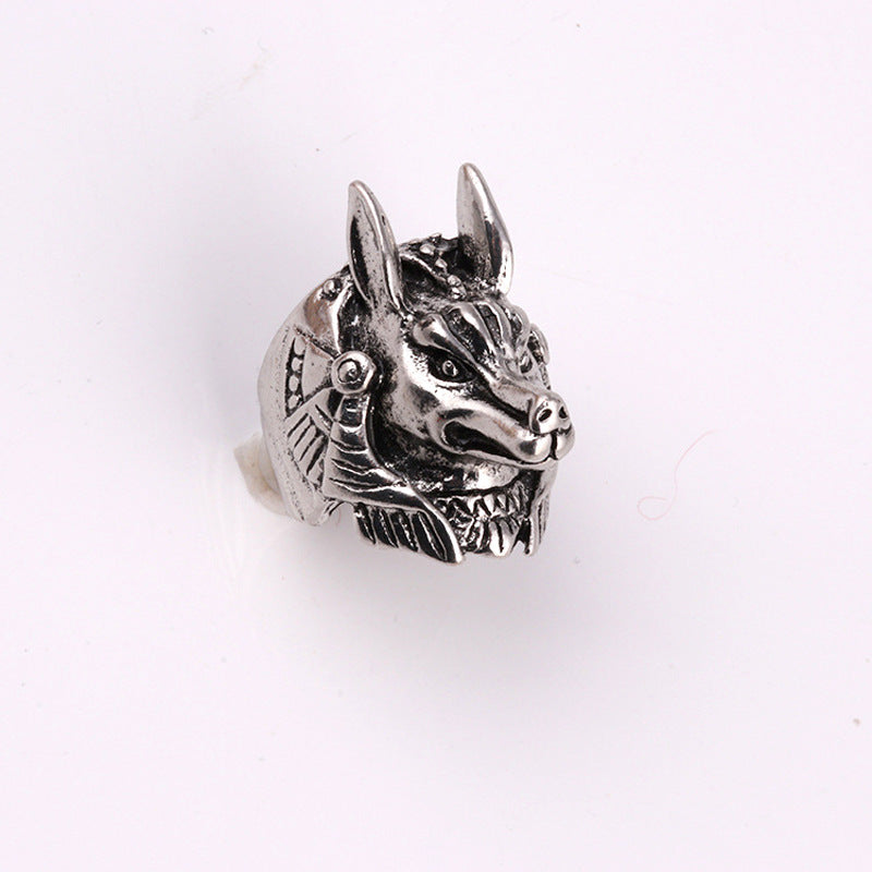 Mens Vintage Ring Punk Alloy Casting Adjustable Unisex Ring Retro Fashion Statement Jewelry Band Everyday Gift