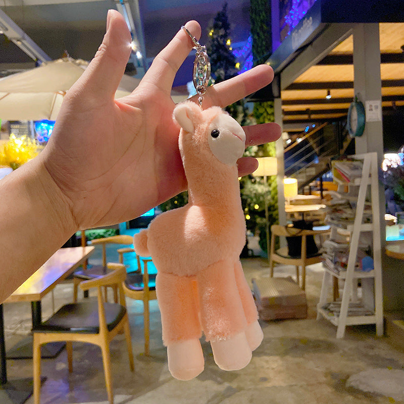 Plush Alpaca Keychain Cute Animal Handbag Pendant Soft Cuddly Toy Accessory Perfect Gift For Alpaca Lovers Now