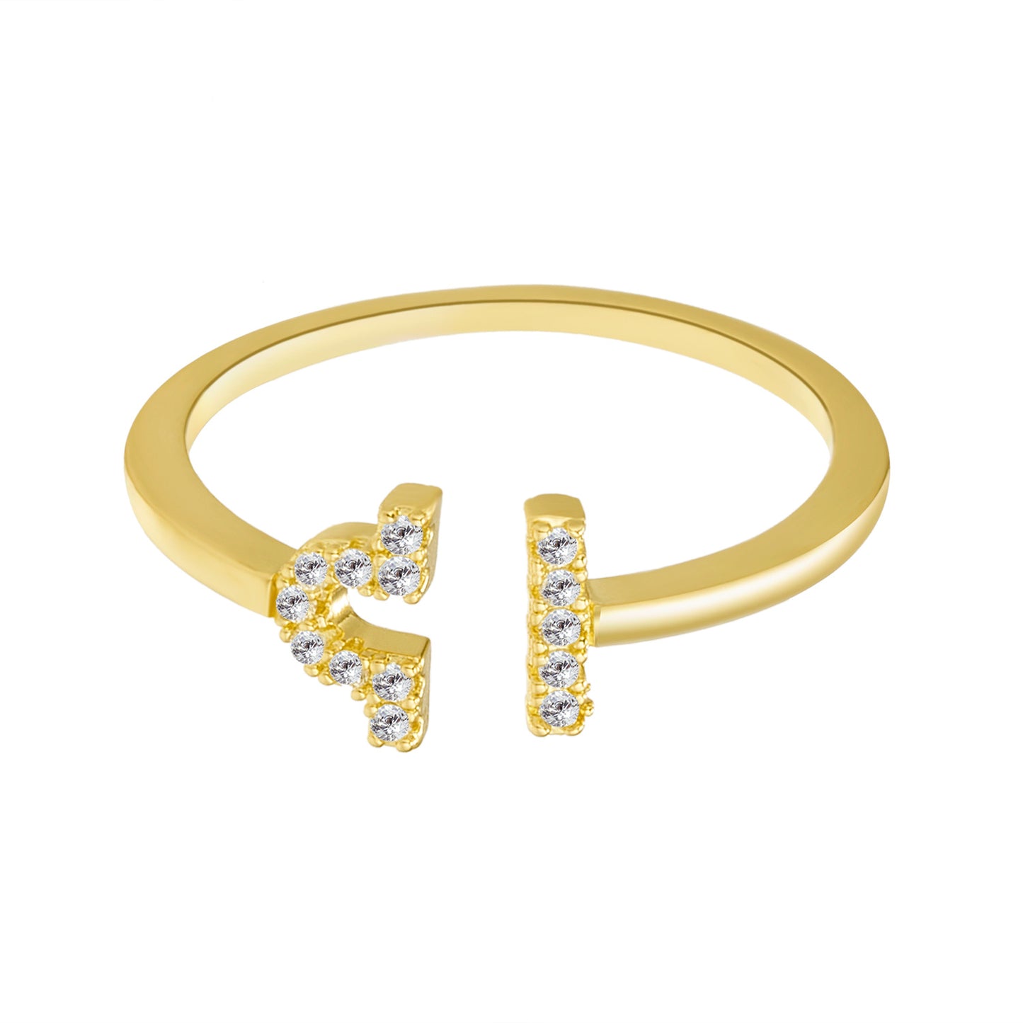Gold Zodiac Sign Ring Electroplated Alloy Constellation Jewelry For Women And Girls Perfect Everyday Wear Shine