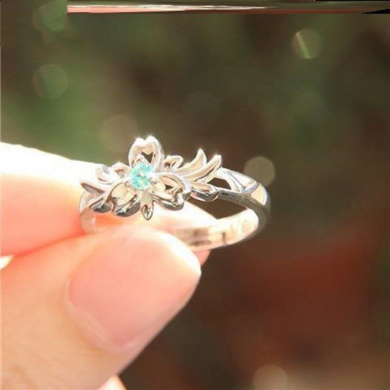 Walnut Couple Style Ring Japanese And Korean Design Elegant Unisex Band With Hippocampus Accent Jewelry For Everyday