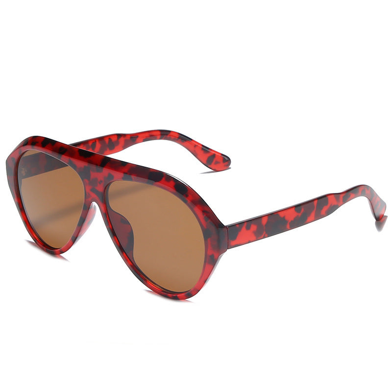 Unisex Large Frame Sunglasses UV400 Mirror Toad Eyewear