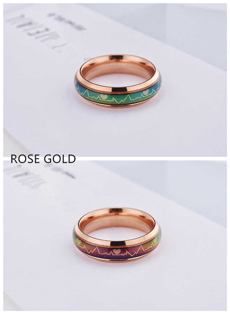 Unisex Ring Stainless Steel Couple Rings With Geometry Pattern 6mm Width Band For Birthdays And Valentines Days