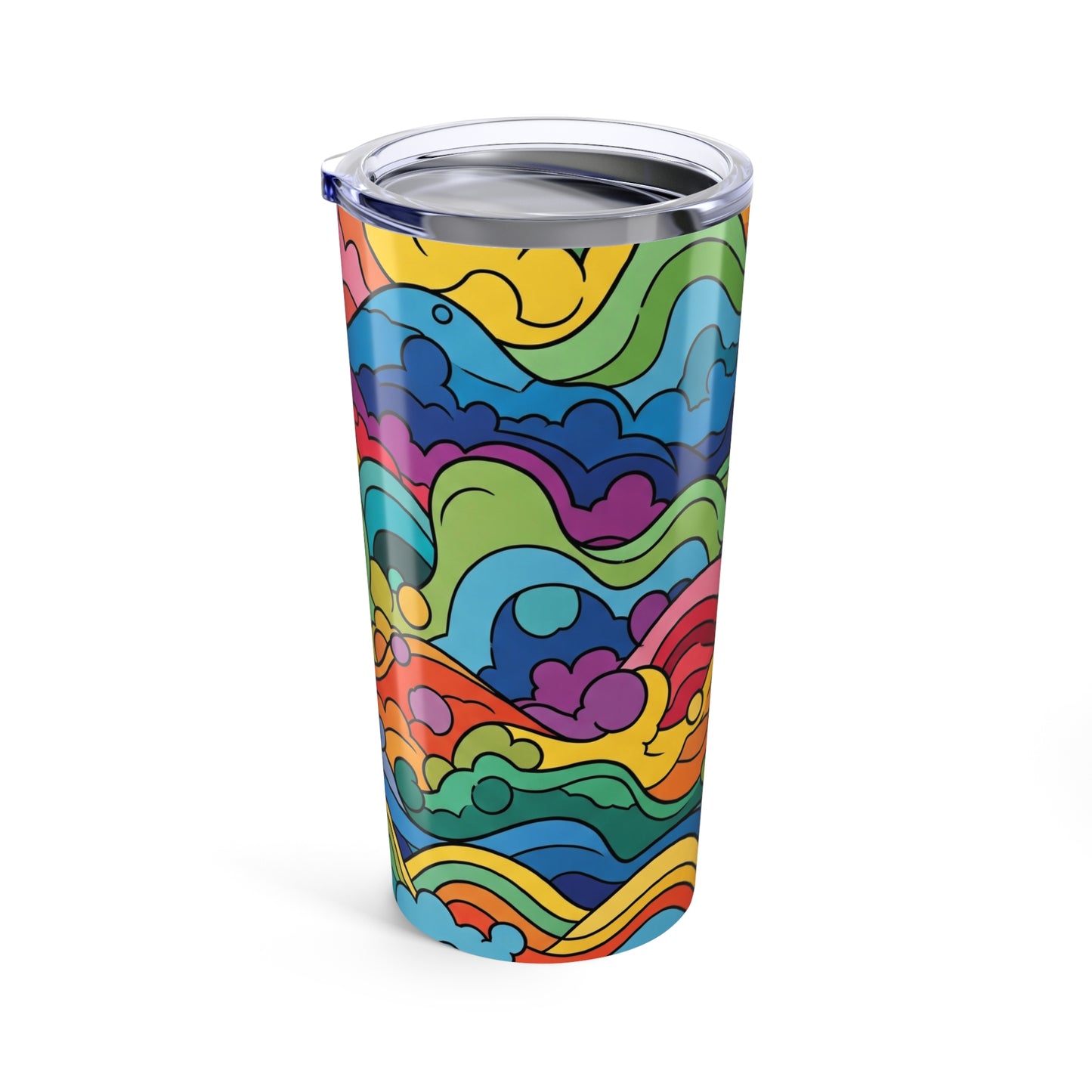 20 Oz Stainless Steel Travel Mug With Double Wall Vacuum Insulation Spill Resistant Design And Printed Artwork