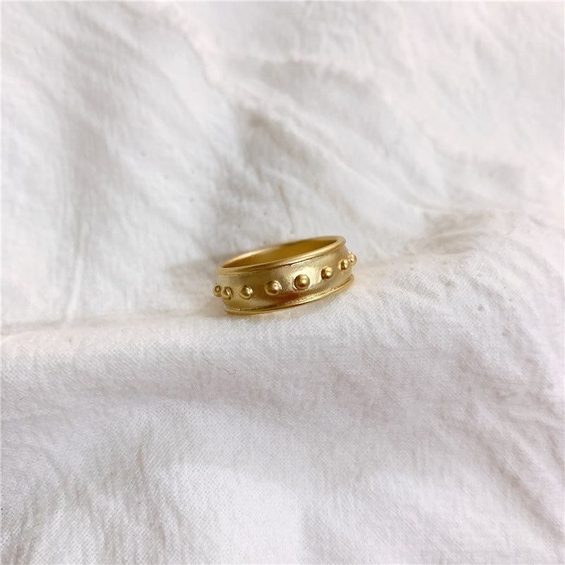 Wavy Geometric Ring Electroplated Alloy Jewelry for Women