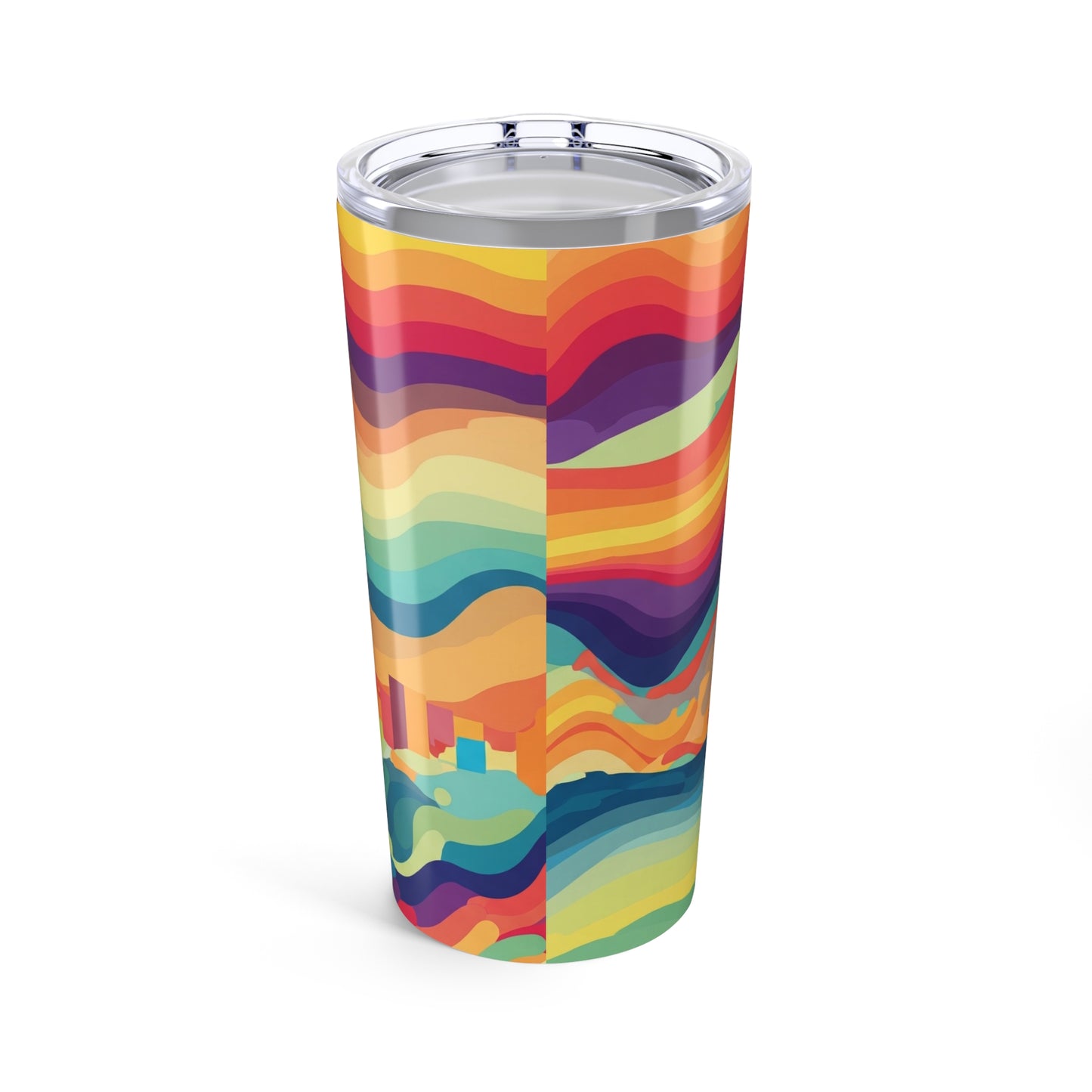 20 Oz Metal Travel Tumbler With Unique Printed Artwork Vacuum Insulated Spill Proof Design For Hot Or Cold