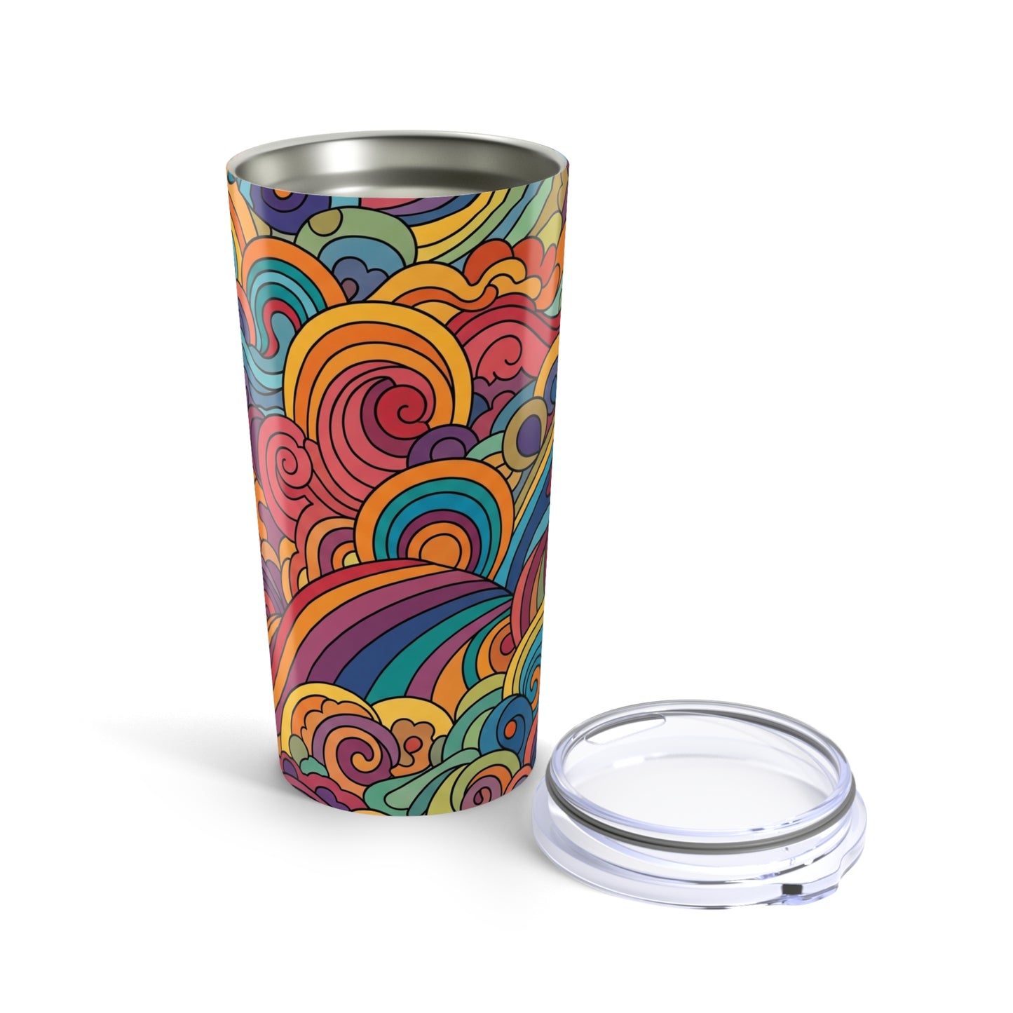 20 Oz Stainless Steel Tumbler With Double Wall Vacuum Insulation Spill Resistant Travel Mug Keeps Drinks Hot Or