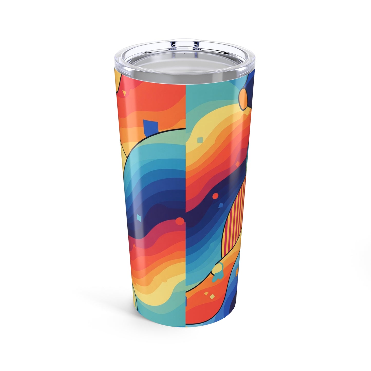 20oz Stainless Steel Tumbler With Printed Design Vacuum Insulated Double Wall Construction Leak Proof Thermal