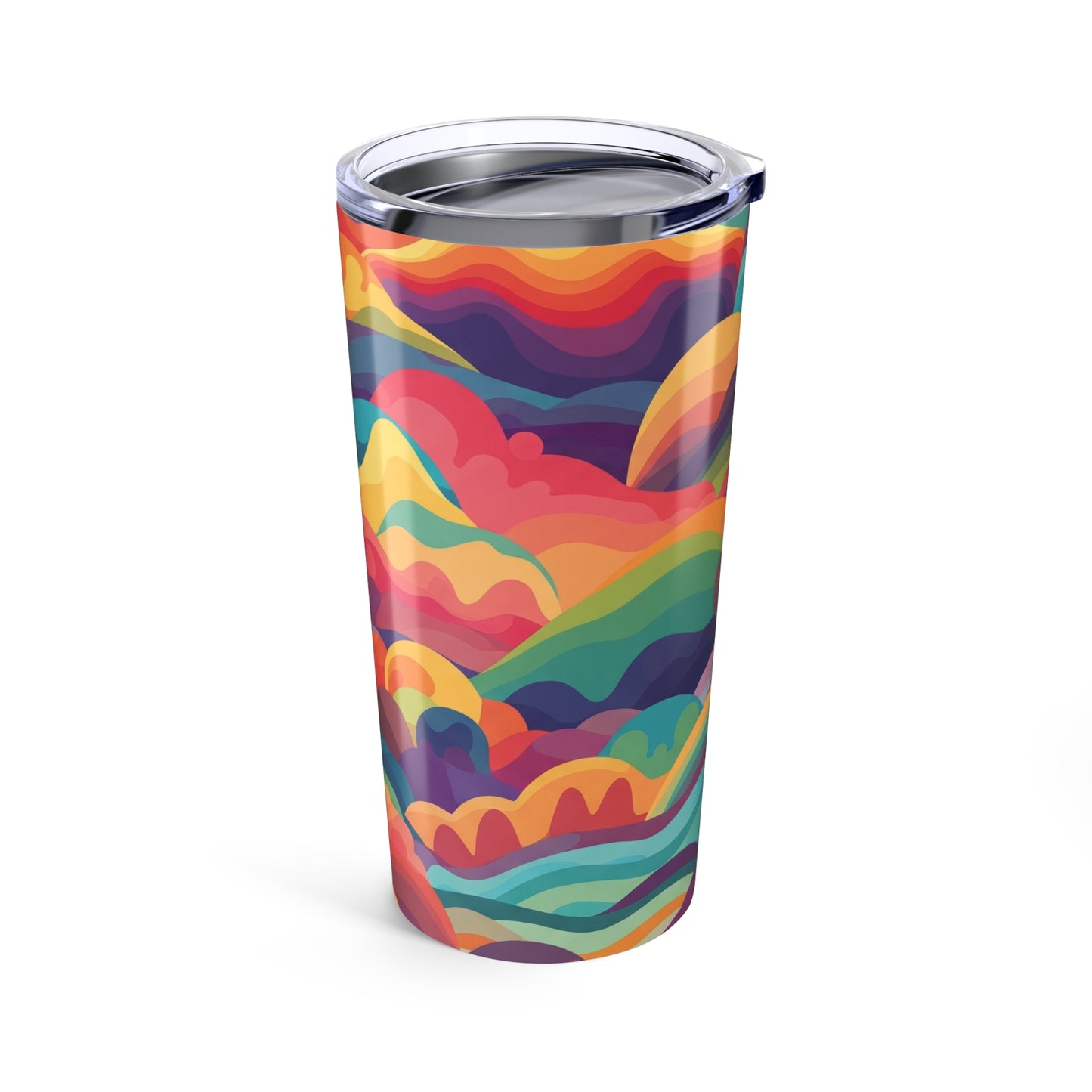 20oz Double Wall Vacuum Insulated Stainless Steel Travel Mug With Printed Design Durable Leak Proof For Hot And