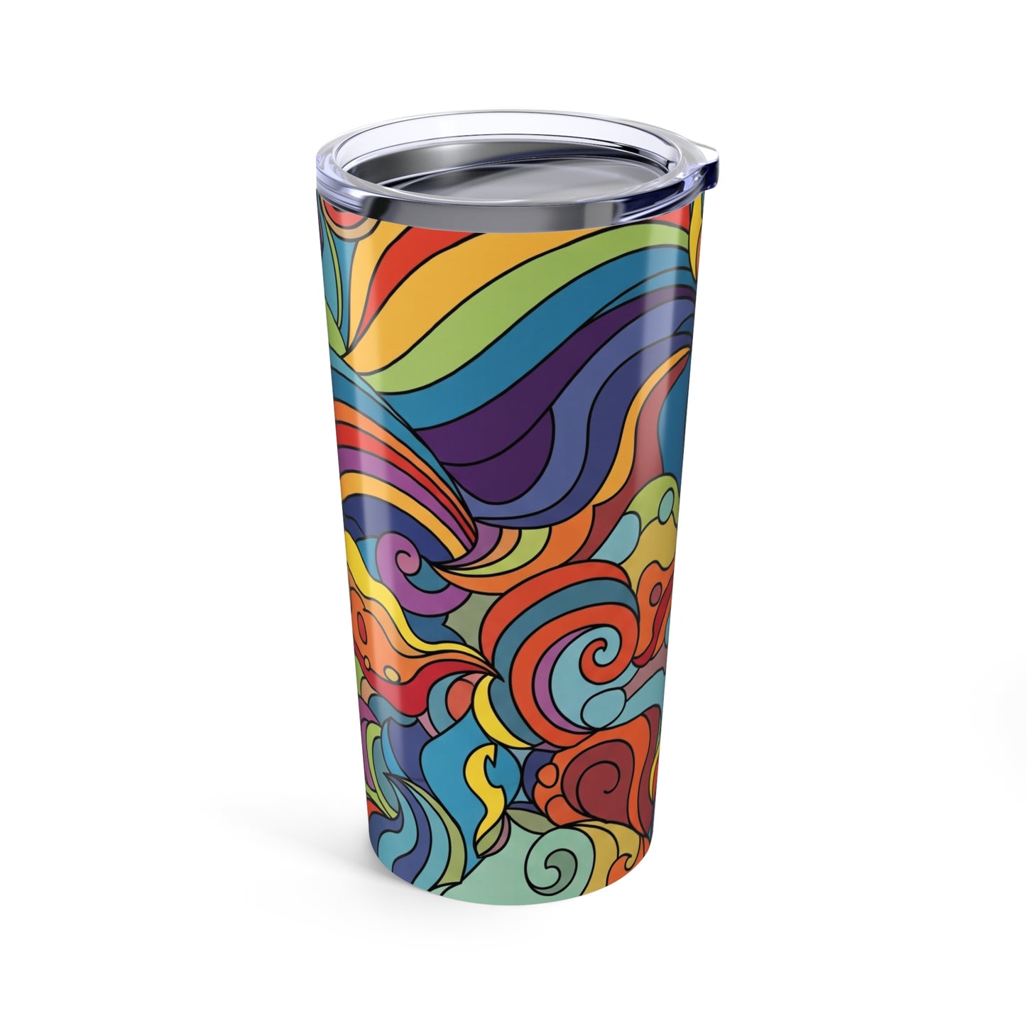Durable 20 Ounce Steel Drink Container With Printed Artwork Double Wall Vacuum Insulation Leak Proof For Hot And