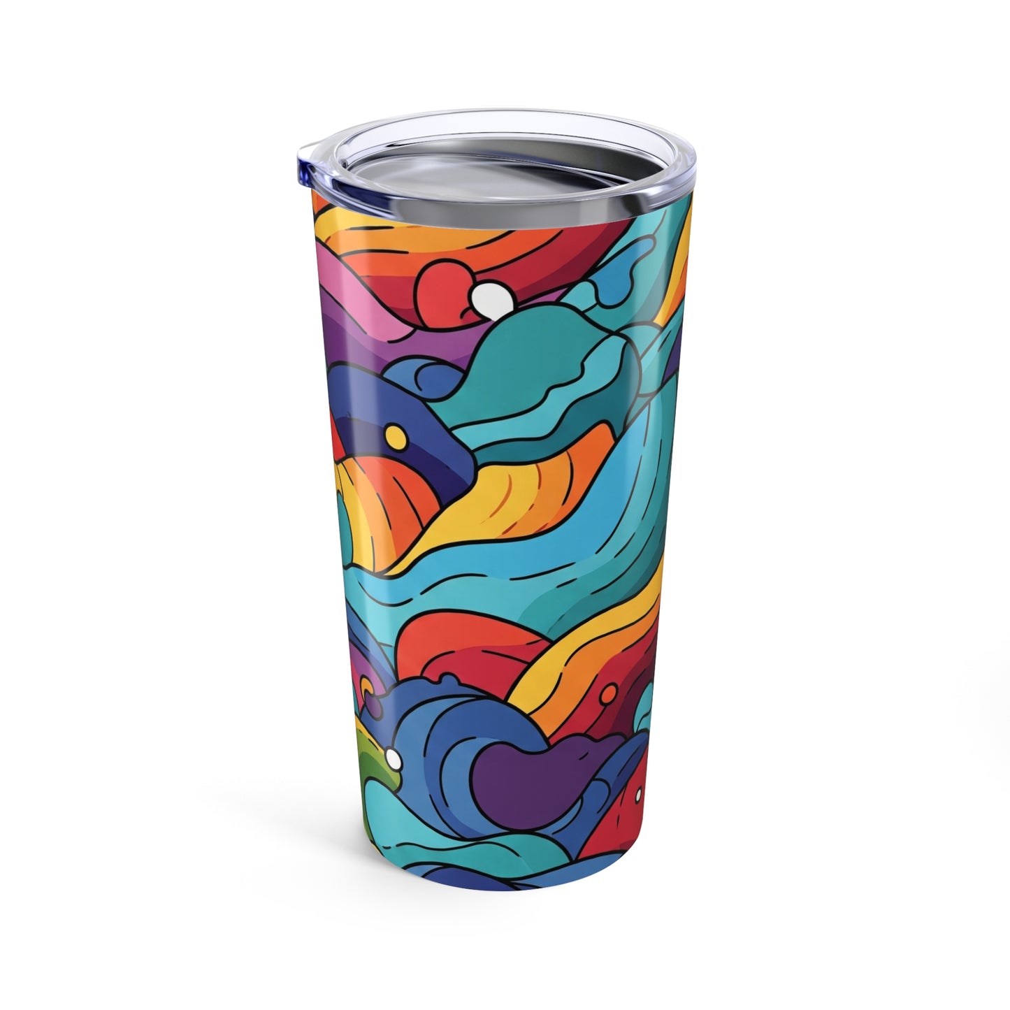 20oz Stainless Steel Tumbler Double Wall Vacuum Insulated Spill Resistant Bpa Free Printed Hot And Cold Beverage