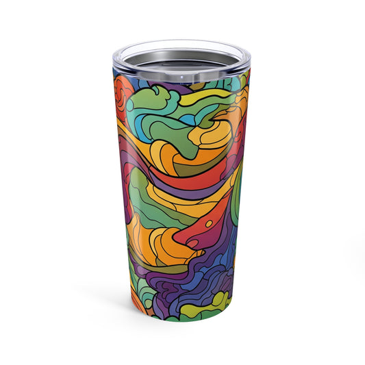 20 Oz Stainless Steel Tumbler With Double Wall Vacuum Insulation Leak Proof Travel Mug With Lid Durable Print