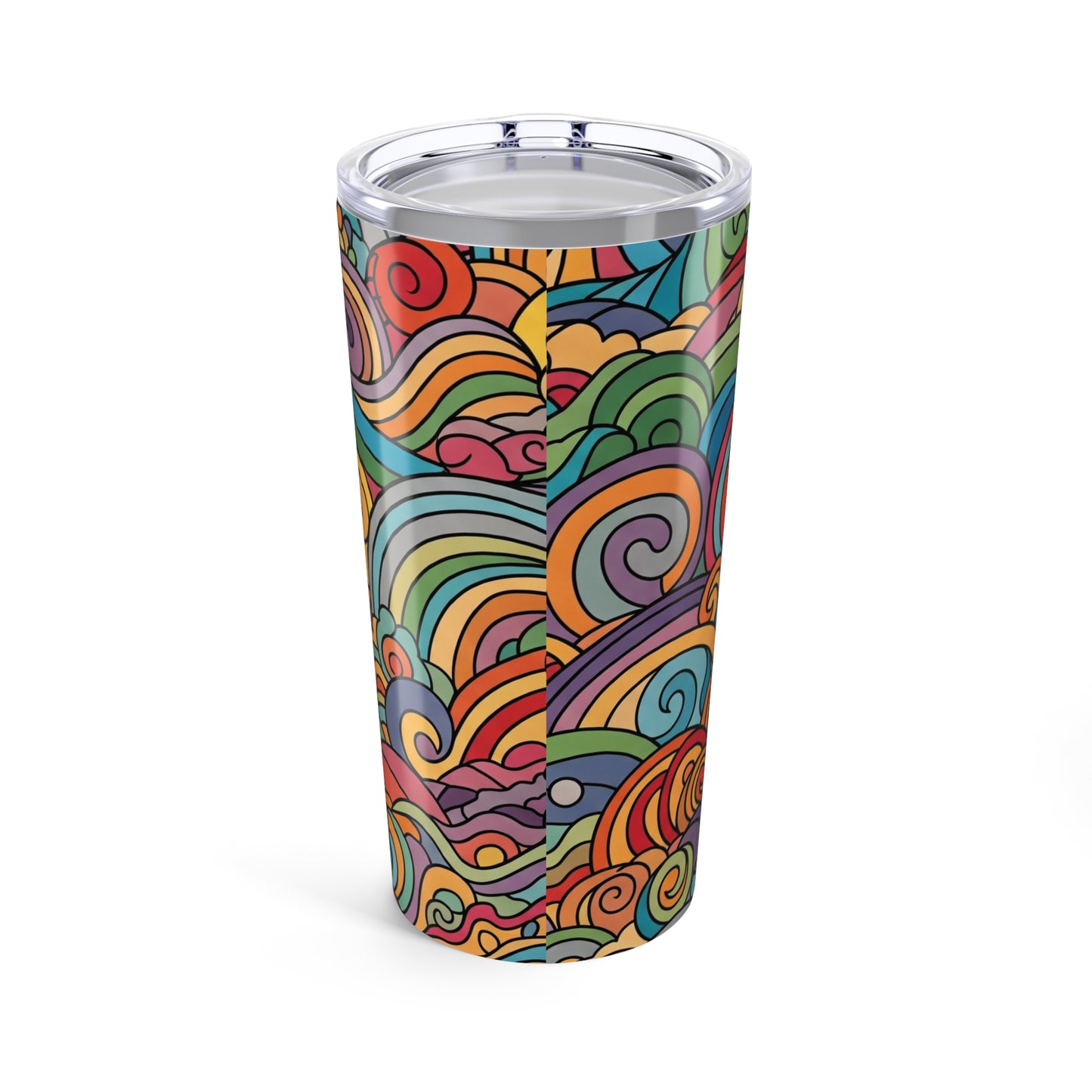 20oz Stainless Steel Tumbler With Double Wall Vacuum Insulation Spill Resistant Lid Dishwasher Safe Durable Print