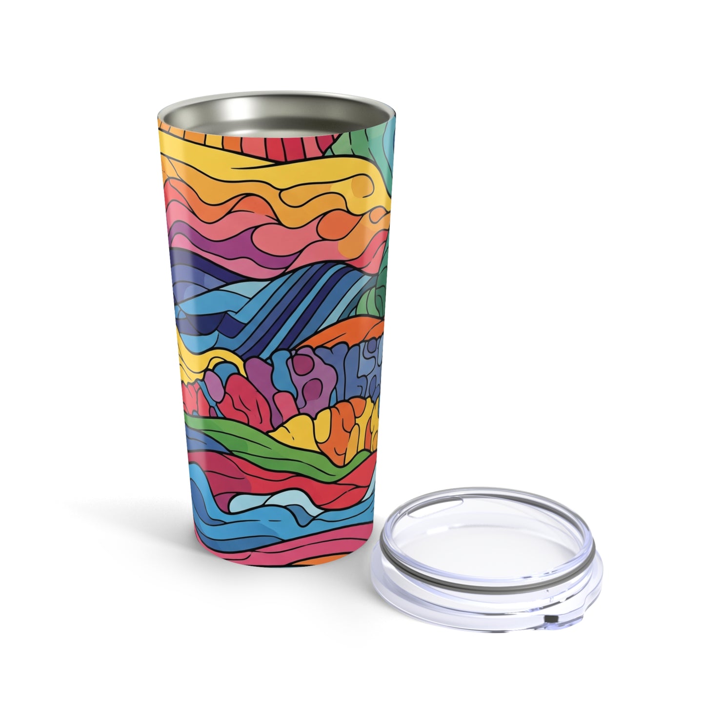 20 Oz Stainless Steel Tumbler With Double Wall Vacuum Insulation Leak Proof For Hot Or Cold Beverages Printed
