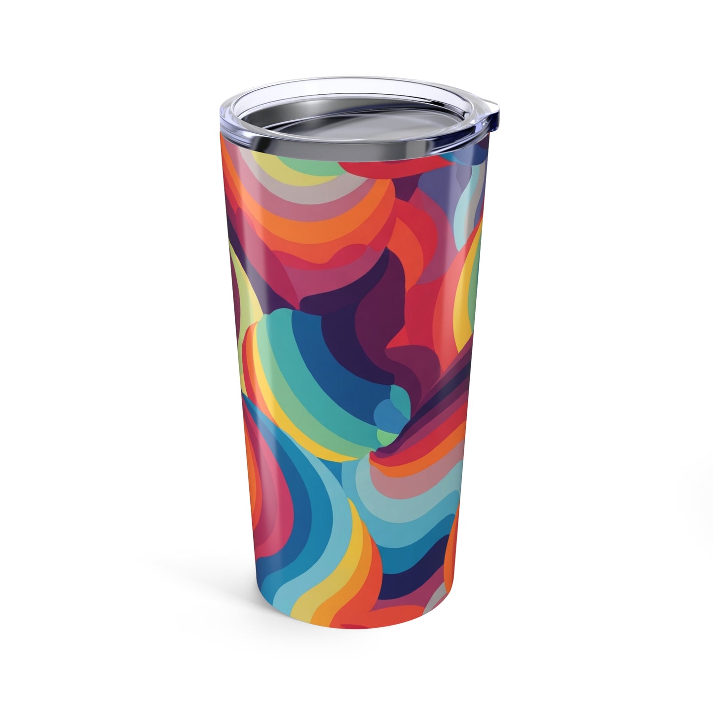 20oz Stainless Steel Tumbler With Printed Design Double Wall Vacuum Insulation Spill Resistant Travel Coffee Mug