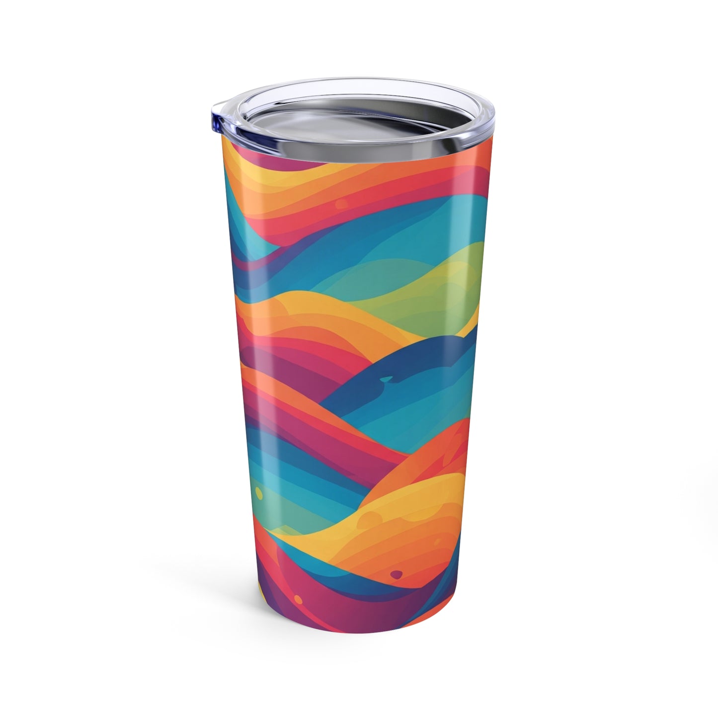 20 Oz Stainless Steel Tumbler With Double Wall Insulation Leak Proof BPA Free Printed Design For Hot And Cold