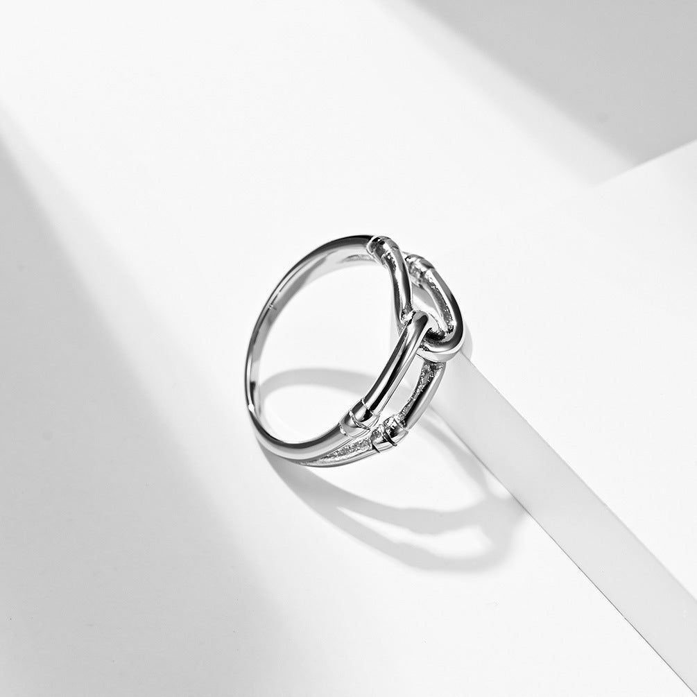 Simple Temperament Stainless Steel Ring Personalized Proposal For Festive Occasions And Gifts For Stylish Wear