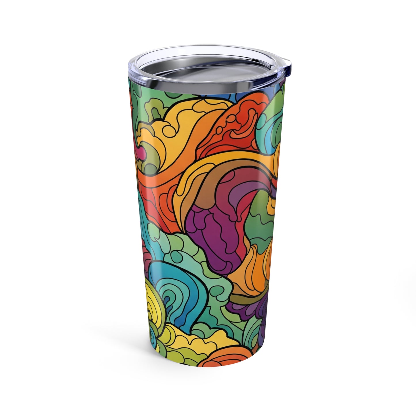 20 Oz Stainless Steel Tumbler With Double Wall Vacuum Insulation Leak Proof Travel Mug With Lid Durable Print