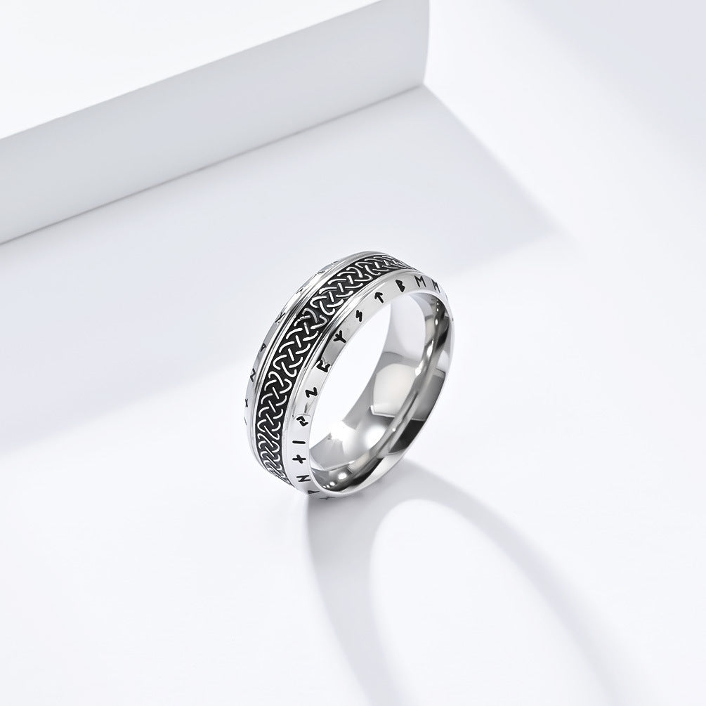 Unisex Titanium Steel Ring Polished Finish Steel Gold Black