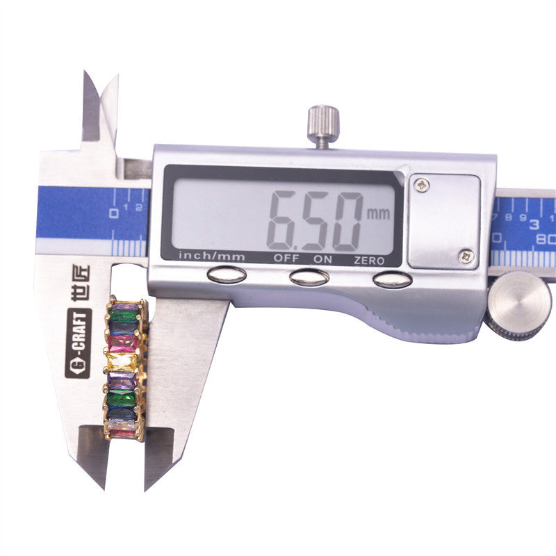 Women Copper Ring With Cubic Zirconia Colorful Band Fashion Jewelry Delicate Everyday Wear Gift Sparkle Copper