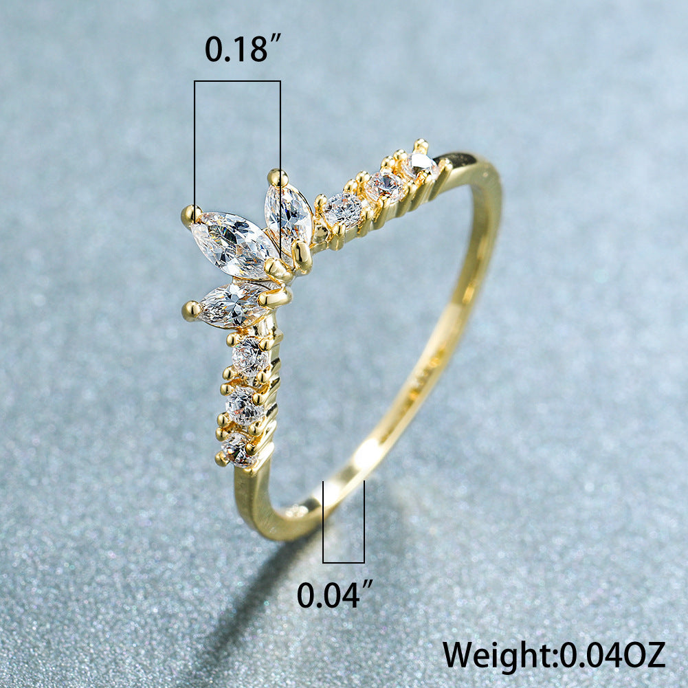 Gold Tone Oval Ring For Women Geometric Copper Design Fashion Jewelry Everyday Wear Everyday Style Accessories Chic