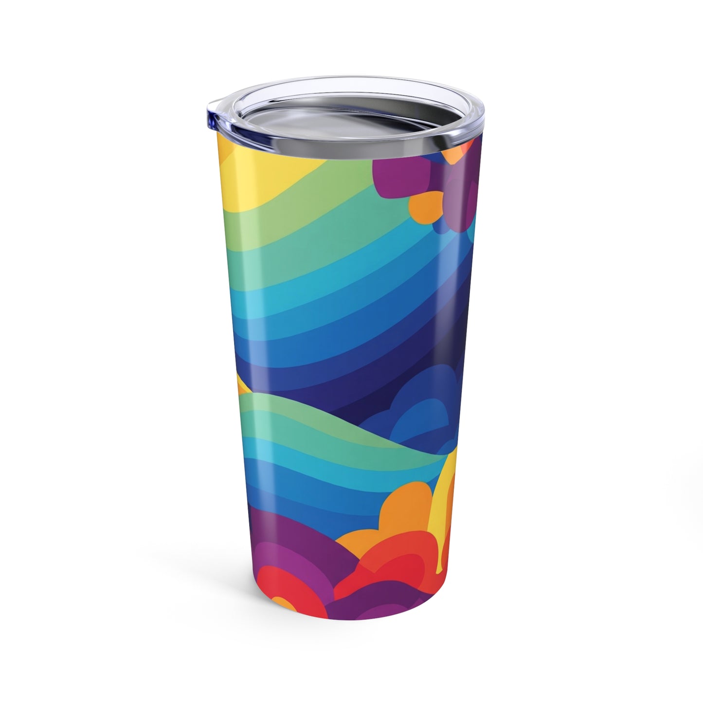 20oz Steel Travel Mug With Printed Artwork Double Wall Vacuum Insulated Leak Proof Durable For Hot And Cold Drinks