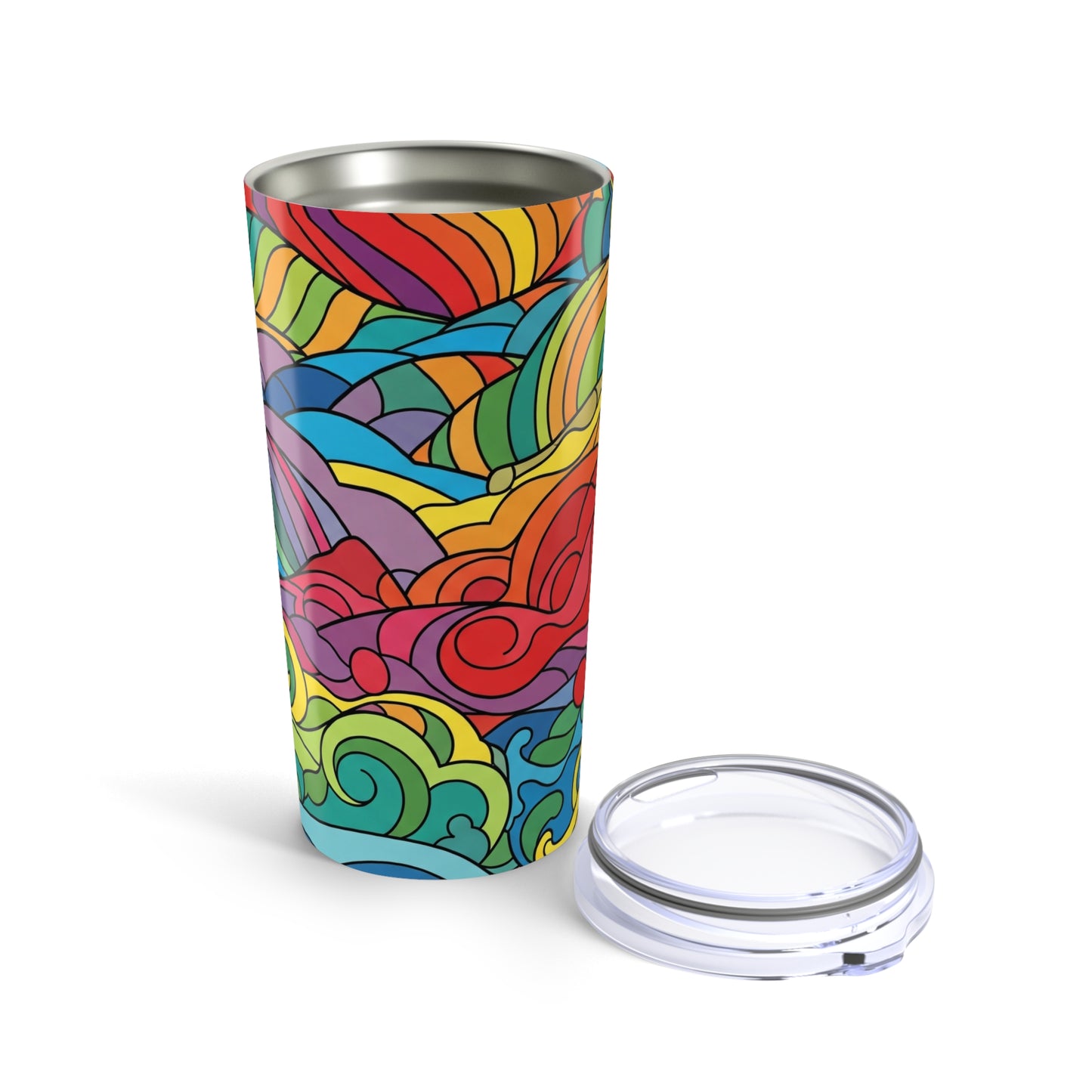 20 Oz Stainless Steel Tumbler Double Wall Vacuum Insulation Spill Resistant Travel Cup Keeps Drinks Hot And Cold