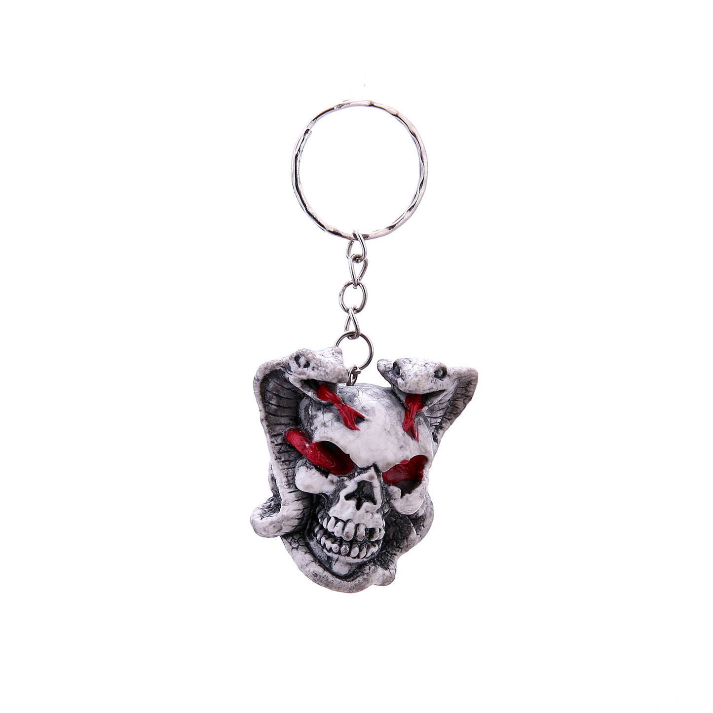 Skull Keychain Rubber Pendant Alloy Accessory Fashion Keychain High Quality Beautiful Keychain Charm Daily Use