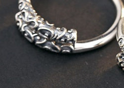 Unisex Sterling Silver Ring Electroplated Golden Hoop Retro Geometry 925 Silver Ring For Men And Women Everyday