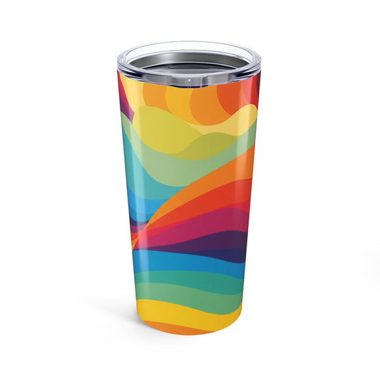 20 Oz Stainless Steel Travel Mug With Printed Design Double Wall Vacuum Insulated Leak Proof Coffee Cup For