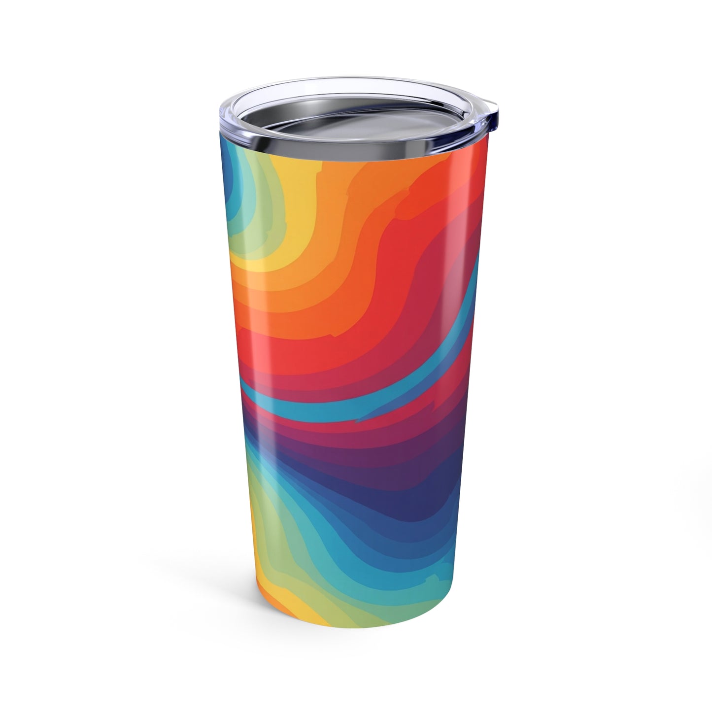 20 Oz Stainless Steel Tumbler With Printed Design And Double Wall Insulation Secure Lid For Hot Or Cold Beverages
