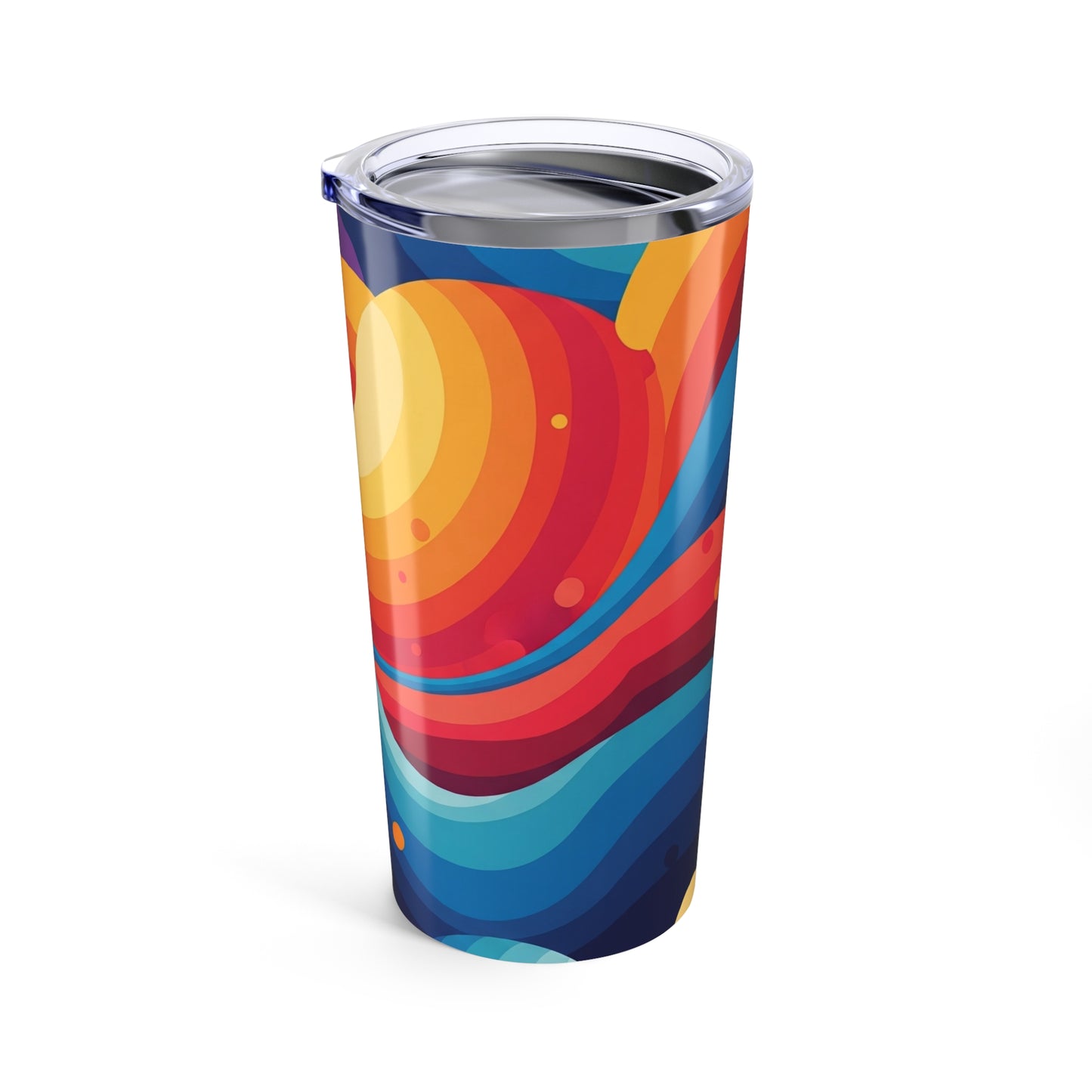20oz Stainless Steel Tumbler With Double Wall Vacuum Insulation Printed Design Leak Proof For Hot Or Cold Beverages