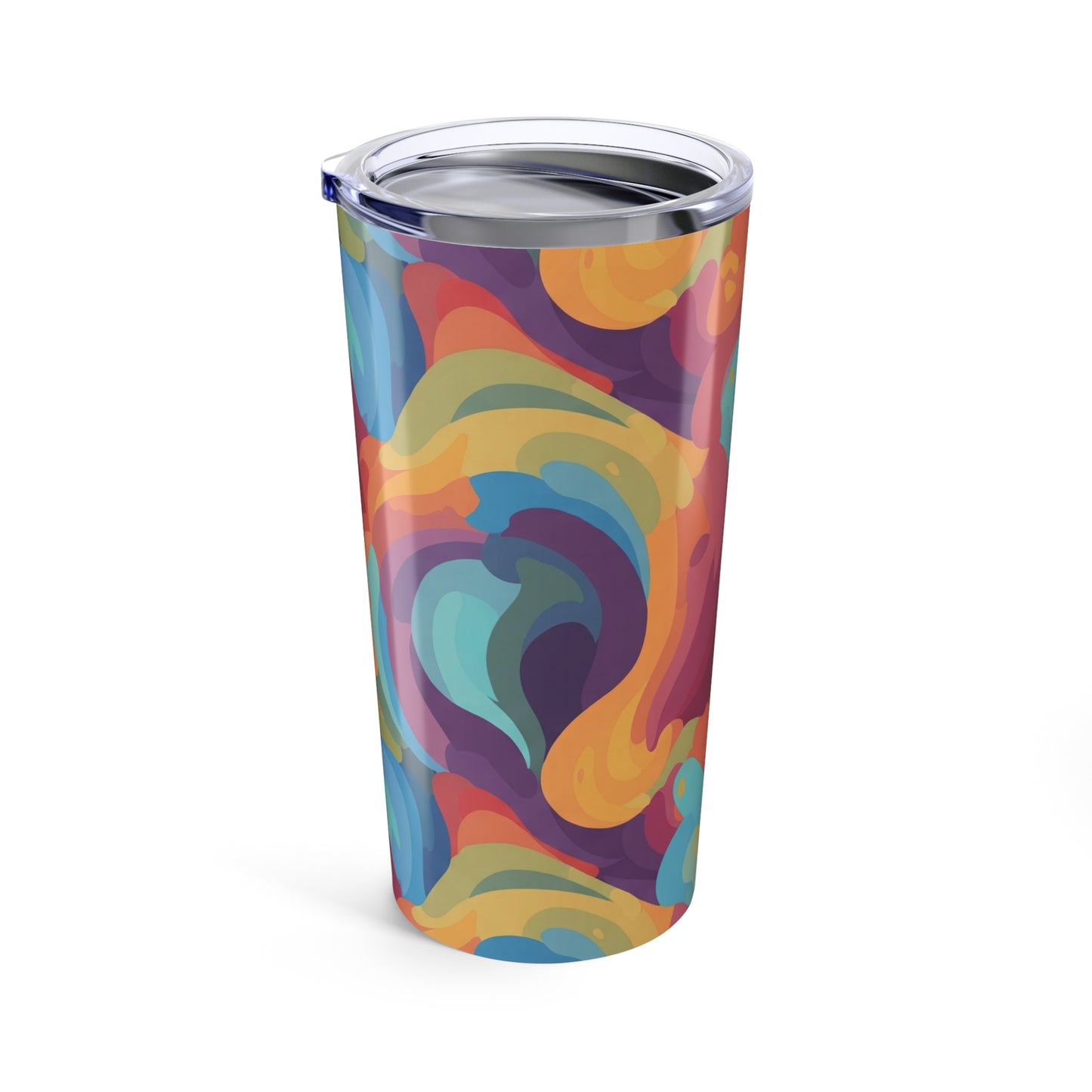20oz Stainless Steel Travel Tumbler With Double Wall Vacuum Insulation Spill Resistant Durable Printed Design