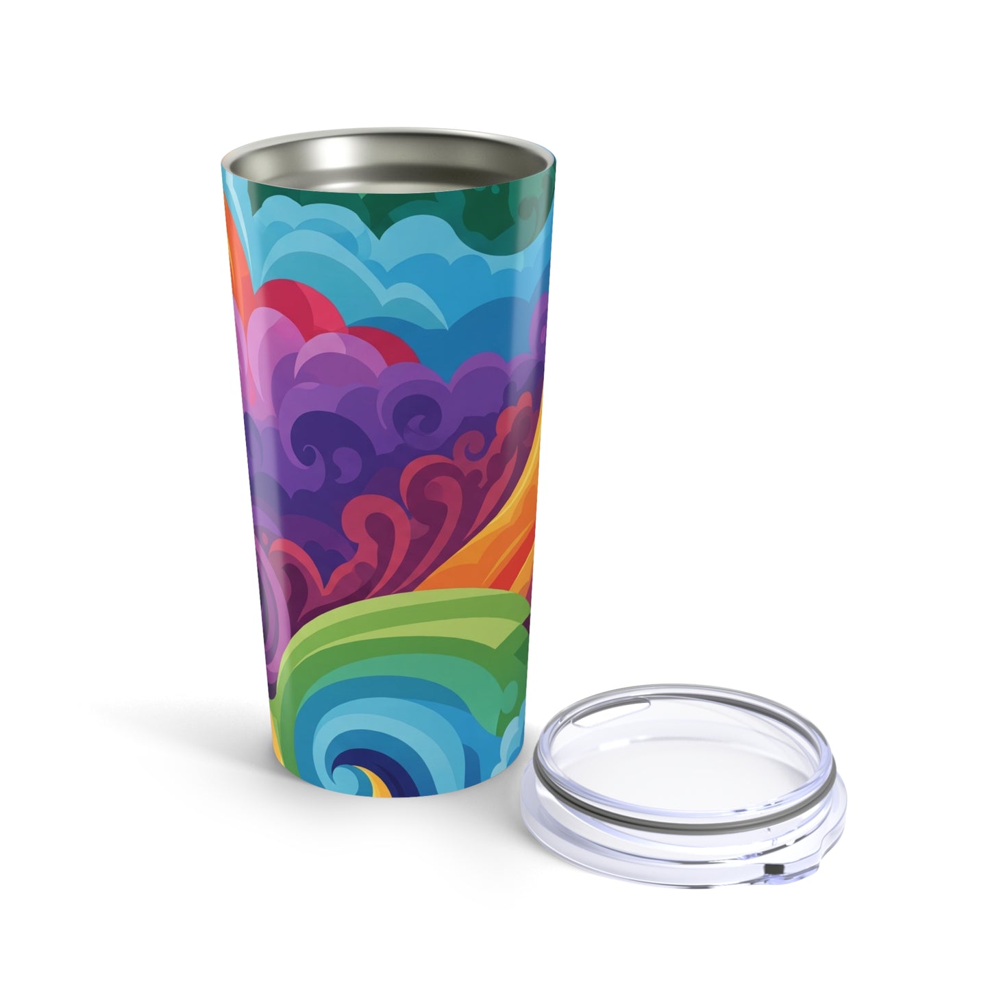 20oz Stainless Steel Drink Container Vacuum Insulation Spill Resistant Dishwasher Safe Printed Graphics Hot And