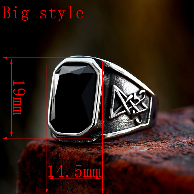 Men's Titanium Steel Ring Retro Fashion Polished Band Statement Ring for Men and a Gift for Him Perfect for Anniversary Birthday or Special Occasion