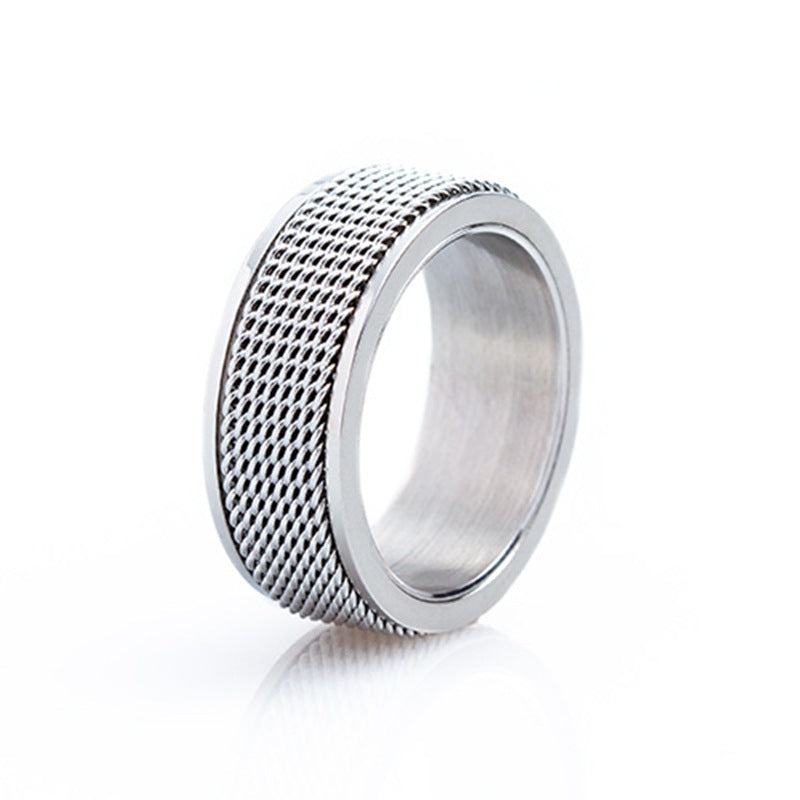 Unisex Titanium Steel Rotating Ring For Stress Relief Wearable Accessory Jewelry Fashionable Everyday Wear Pro