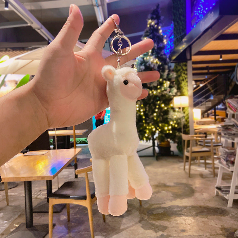 Plush Alpaca Keychain Cute Animal Handbag Pendant Soft Cuddly Toy Accessory Perfect Gift For Alpaca Lovers Now